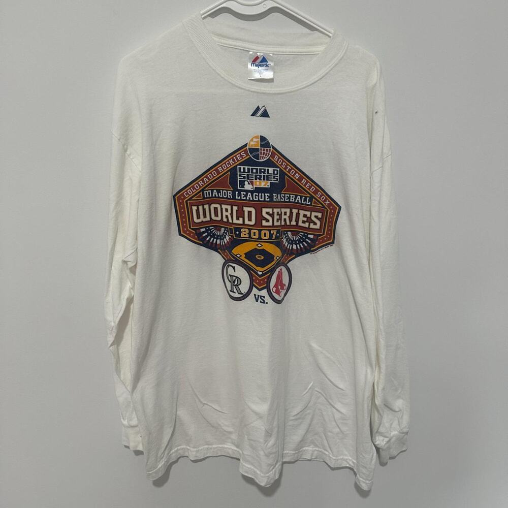 Vintage 2007 Boston Red Sox World Series Long Sleeve - Large